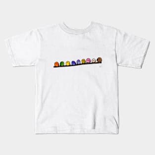 Birds on a Wire Doodle Kids T-Shirt